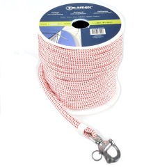 Talamex - Spinnaker Halyard with SS 316 Swivel Snap-shackle - White/Red  8mm - 01.920.903