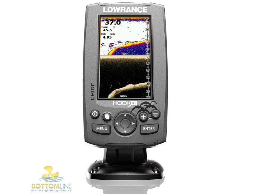 Lowrance HOOK 4x Fishfinder c/w CHIRP Hybrid Skimmer transducer