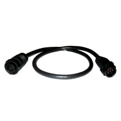 Lowrance Transducer Adapter - 7 pin blue XDCR TO 9 pin black adapter cable - 000-13313-001