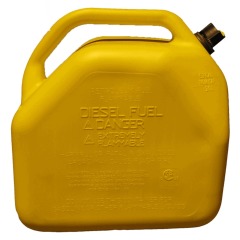 Scepter - 20L Plastic Fuel Can - Jerry Can - Dumpy - Yellow - Diesel