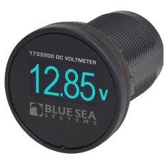 Blue Sea - Mini OLED  (40mm)  DC Voltmeter - Blue - PN. 1733200