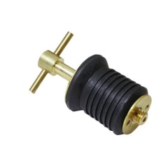 attwood Boat Drain Plug - Brass T-Handle - Bung for 1