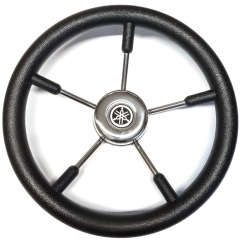Yamaha 350mm 5-Spoke Steering Wheel - Black - 3/4