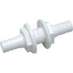 attwood - CONNECTOR THROUGH HULL  .75 WHT DBL - 3878-1