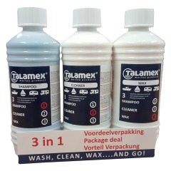 Talamex - 3-in-1 Cleaning Kit - Shampoo / Cleaner / Wax  - 45.720.009
