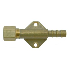 Talamex - WALLPLATE BRASS WITH 8MM COMPRESSION X 8MM PIPE - 90.500.561