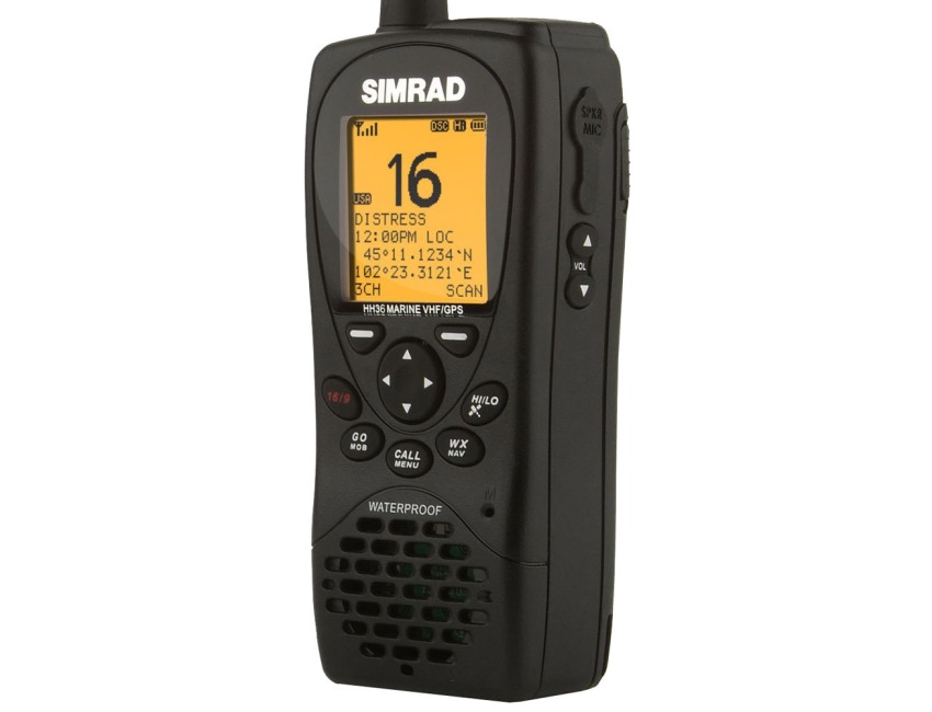 SIMRAD HH36 GPS DSC Handheld Marine VHF Radio Distress button UK