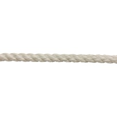 Polyester 3-Strand Nylon Rope (Southern Ropes) - White 10mm - Per Meter