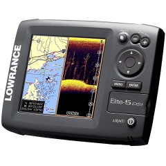 Lowrance Elite 5 DSI 455/800 kHz - Downscan - Head unit only