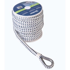 Polyester Braided Anchor Line - Spliced Eye & Lead Core - 12mm x 40M 01.920.241