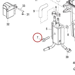 Mercury - SCREW (M6 x 25) - Quicksilver - 10-82130025