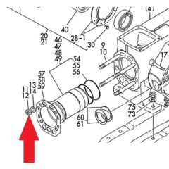 YANMAR Head Nut YSM12 - 104300-01220