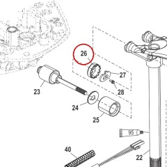 Mercury - Swivel Bracket and Steering Arm Nut - Quicksilver - 11-897731001