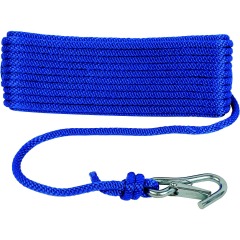 attwood - 3/8 x 50FT SOLID BRAID MFP BLUE with Spring Hook - 11741-7