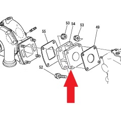 YANMAR Turbo Bracket - 4LH Series Engines - 119173-18900