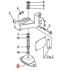 YANMAR Engine Mounting Foot - 4LHA-STE-Z - 119175-08320