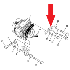 Yanmar - Belt Adjuster - 6LP - 119773-77350