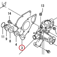 YANMAR Fresh Water Pump Gasket - 119810-42051