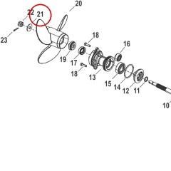 Mercury - Gear Housing Propeller Shaft Washer - Quicksilver - 12-161402