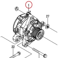 Yanmar - Alternator 12v 130a - 120670-77200
