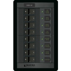 Blue Sea - 230 Volt AC 8 Position Panel - PN. 1229