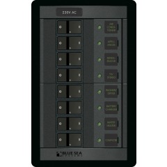 Blue Sea - 230 Volt AC 8 Position Panel - PN. 1229