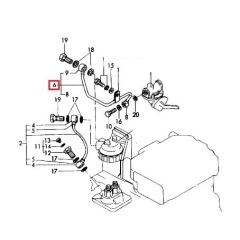 YANMAR 2GM - 2GMF - 2GM20 (NOT YEU) - Hard fuel line - 128270-59080