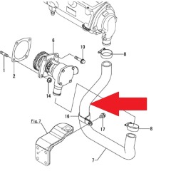 Yanmar - Hose Cooling Sea Water 4JH110 4JH80 - 129677-49030
