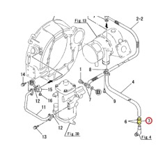 YANMAR Marine Turbo Oil Return Pipe Joiner 4LH-TE HTE Series Engines - 129792-39610