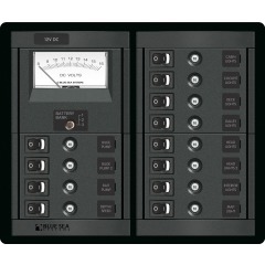 Blue Sea - 12 Position Panel -  Switch CLB + Meter Square - PN. 1464