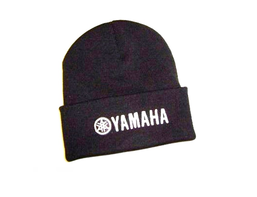 Yamaha Marine Turn Up Beanie Hat Black Top Quality Warm And Comfortable