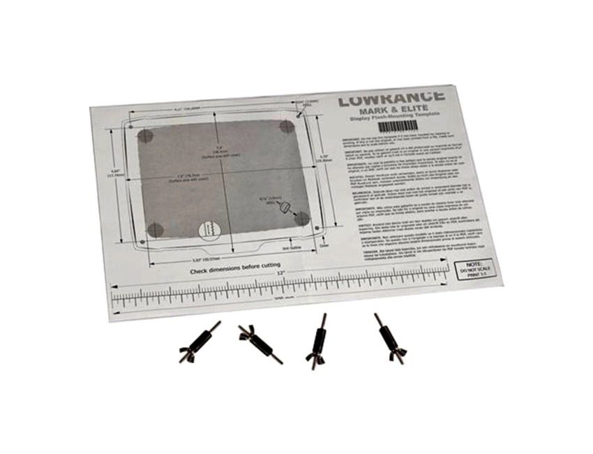Lowrance Flush Mount Kit - Elite / Hook 5 HDI - 5m - 5x HDI - 5DSI -  000-10028-001, Fitting Kits, Bottom Line