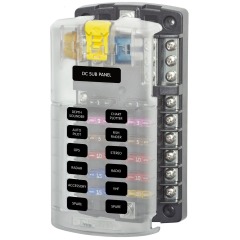 Blue Sea - 12 way blade fuse distribution box - MPN 5026