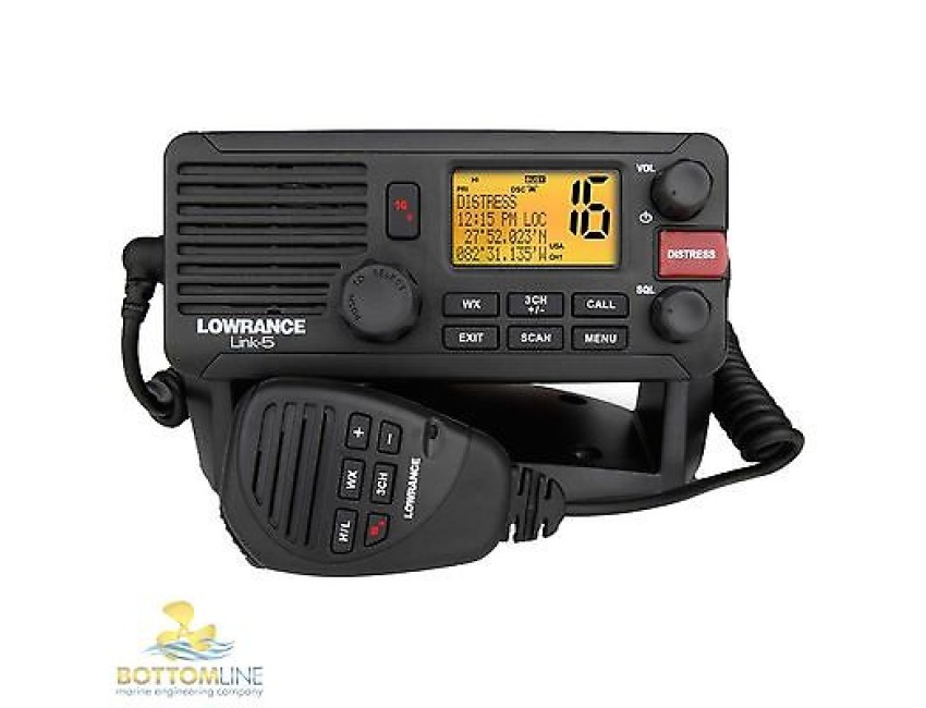 Lowrance Link5 DSC VHF Marine VHF Distress button NMEA0183