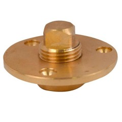 attwood Boat Drain Plug set- Brass tapered watertight - Brass Garboard - 7555-3