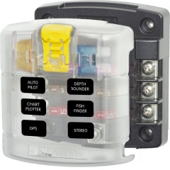 Blue Sea - 6 way blade fuse distribution box - MPN 5028