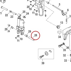Mercury - Swivel Bracket Power Tilt Pin - Quicksilver - 17-8M0091499