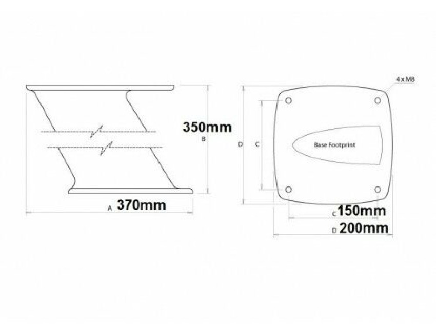 SCANSTRUT Support radome radar PT2001 - Discount Marine