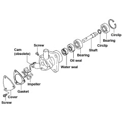 Raw water pump parts