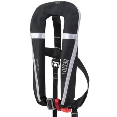 Besto Adults 'Comfort' Auto/Manual Inflatable Lifevest 165N Black/Grey - 20.427.554