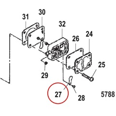 Mercury - Check Valve (Lower Carburetor) - Quicksilver - 21-851812