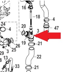 Mercury - FITTING Inlet - 22-8M0173463