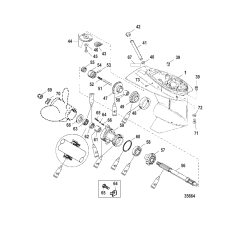 Gear Housing Propeller Shaft - 2.41:1 Gear Ratio