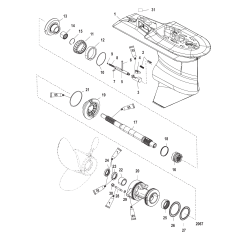 Gear Housing Propeller Shaft - 2.07:1 Gear Ratio