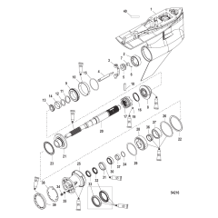 Gear Housing Prop Shaft-Counter Rotation, 4.80 Torpedo 2B026817 and Up