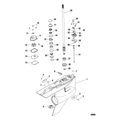 Gear Housing, Driveshaft, 5.44 Torpedo SN 1B980359 and Below