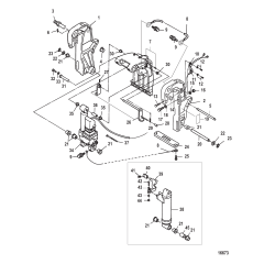 Clamp Brackets Power Trim and Gas Assist