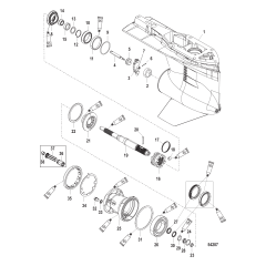 Gear Housing Propeller Shaft-Std Rotation 2B026817 & up