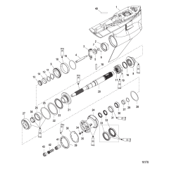 Gear Housing Prop Shaft-Counter Rotation 2B026816 & below