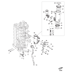 Starboard Cylinder Block/Oil Cooler